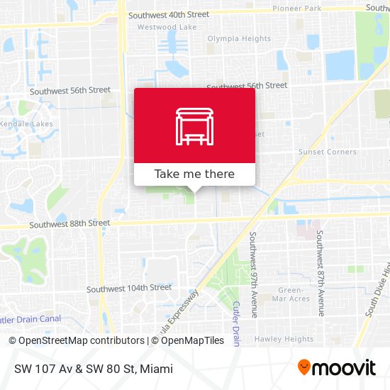 SW 107 Av & SW 80 St map