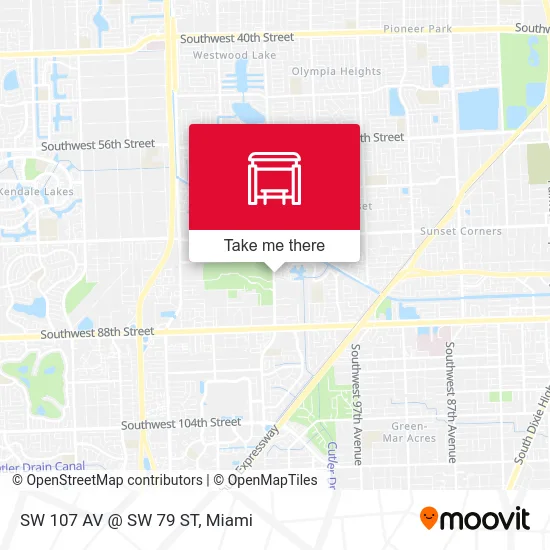 SW 107 AV @ SW 79 ST map