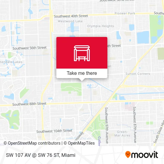 SW 107 AV @ SW 76 ST map