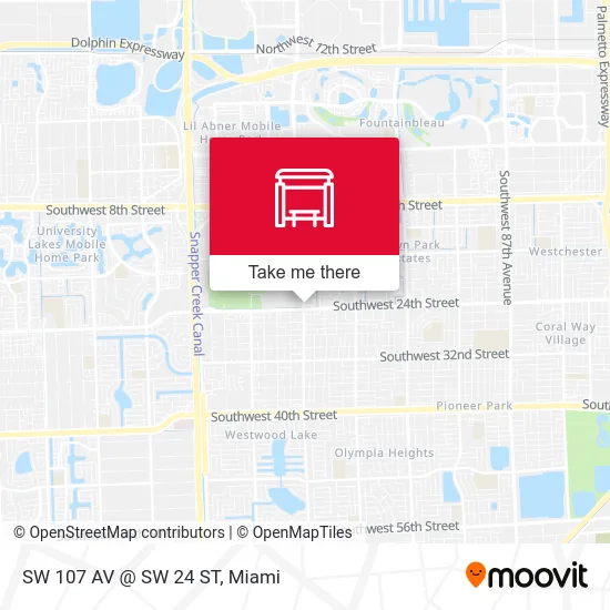 Mapa de SW 107 AV @ SW 24 ST
