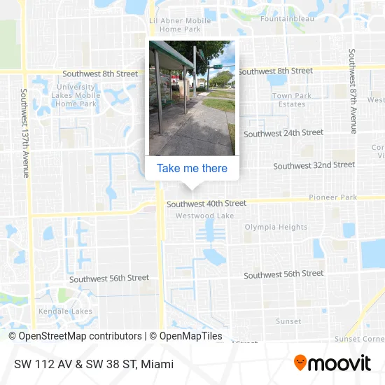 Mapa de SW 112 AV & SW 38 ST
