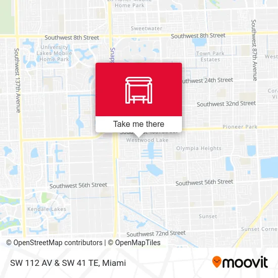 SW 112 AV & SW 41 TE map