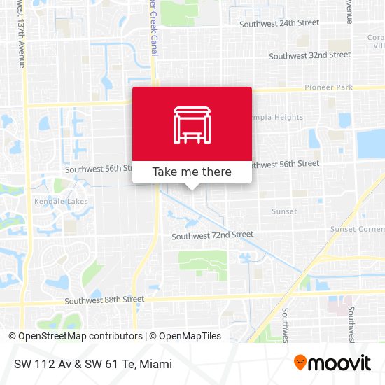 SW 112 Av & SW 61 Te map