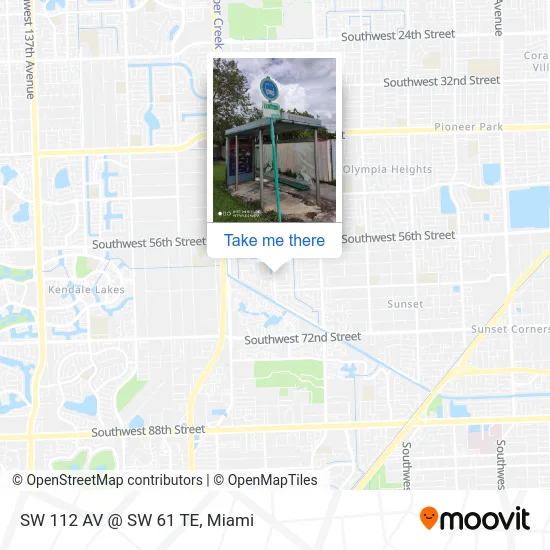 SW 112 AV @ SW 61 TE map