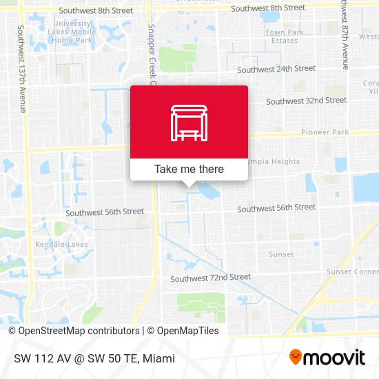 SW 112 AV @ SW 50 TE map