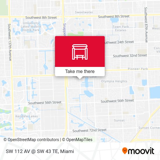 Mapa de SW 112 Av @ SW 43 Te