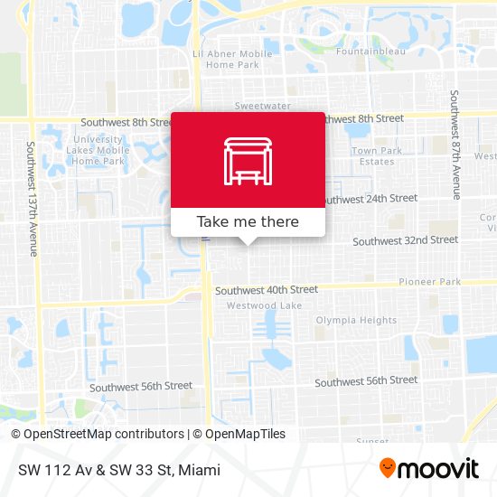 SW 112 Av & SW 33 St map