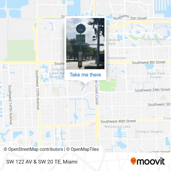SW 122 AV & SW 20 TE map