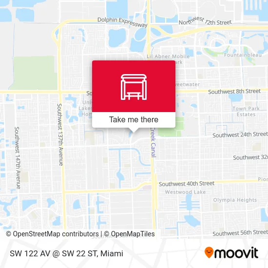 SW 122 AV @ SW 22 ST map