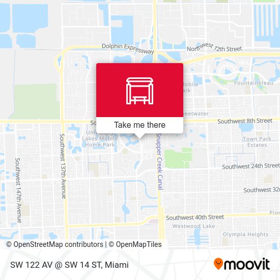 SW 122 Av @ SW 14 St map