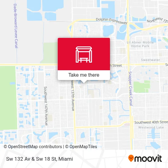 Sw 132 Av & Sw 18 St map