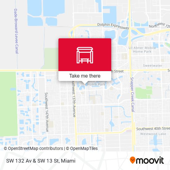 SW 132 Av & SW 13 St map