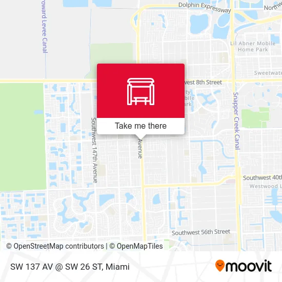 Mapa de SW 137 AV @ SW 26 ST