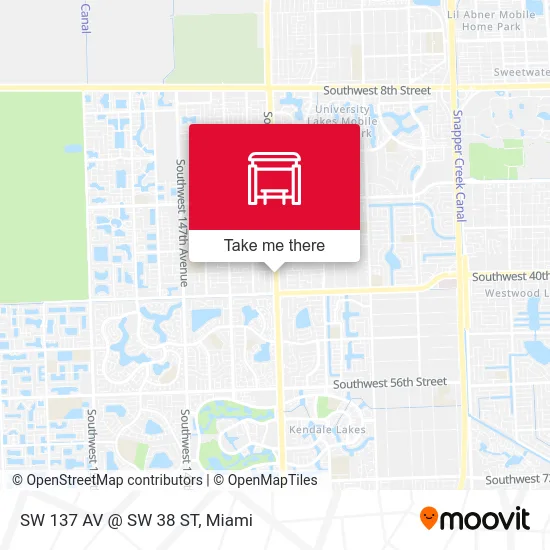 SW 137 AV @ SW 38 ST map
