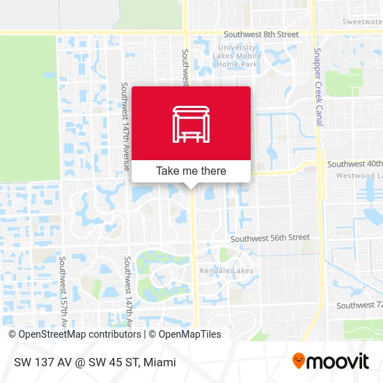 SW 137 AV @ SW 45 ST map