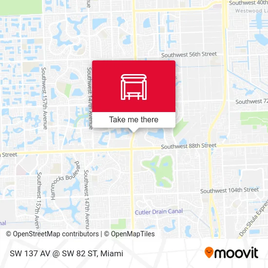 Mapa de SW 137 AV @ SW 82 ST