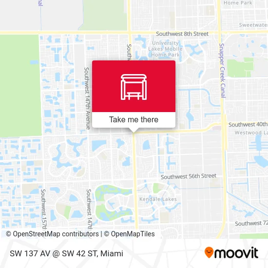 SW 137 AV @ SW 42 ST map