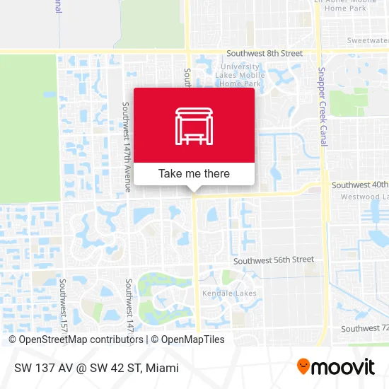SW 137 AV @ SW 42 ST map