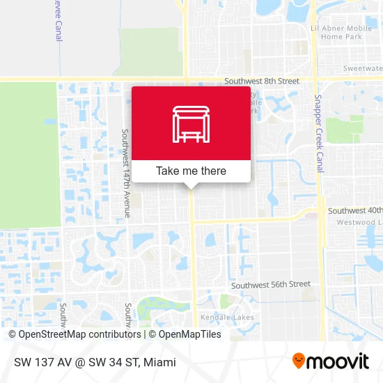 SW 137 AV @ SW 34 ST map