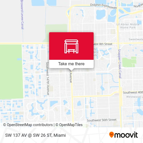 Mapa de SW 137 AV @ SW 26 ST