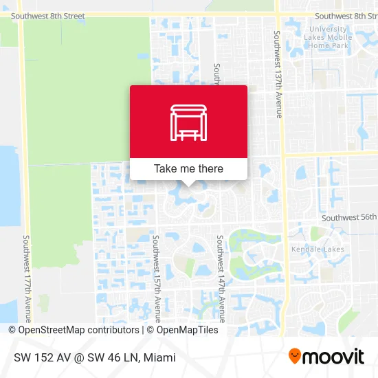 Mapa de SW 152 AV @ SW 46 LN