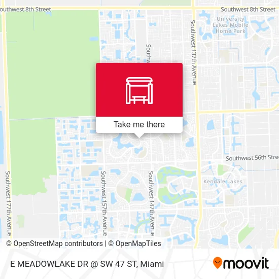 Mapa de E MEADOWLAKE DR @ SW 47 ST