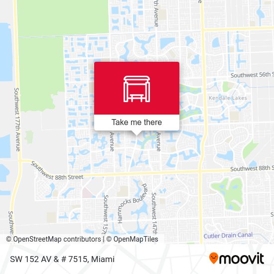 SW 152 Av & # 7515 map