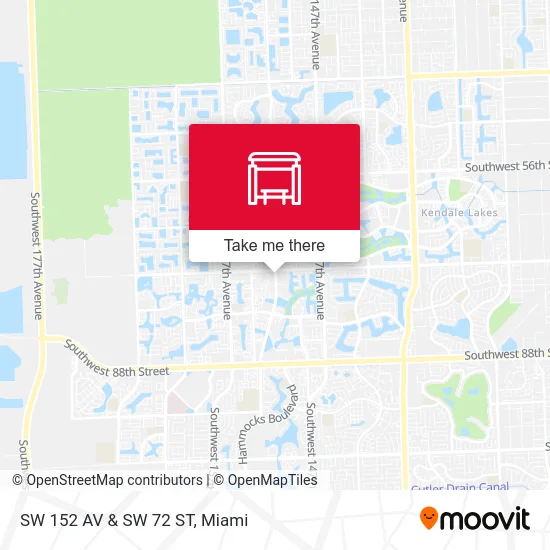 SW 152 AV & SW 72 ST map