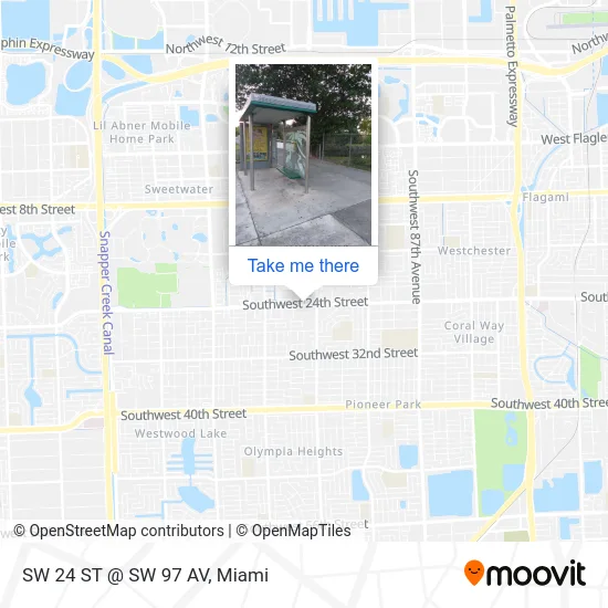 SW 24 ST @ SW 97 AV map
