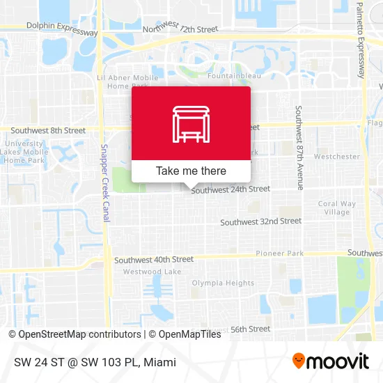 SW 24 ST @ SW 103 PL map