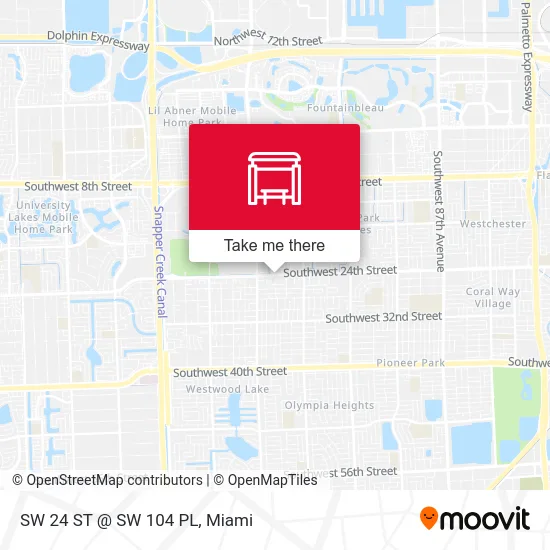 SW 24 ST @ SW 104 PL map