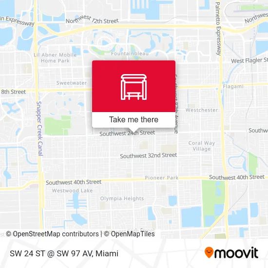 Mapa de SW 24 ST @ SW 97 AV