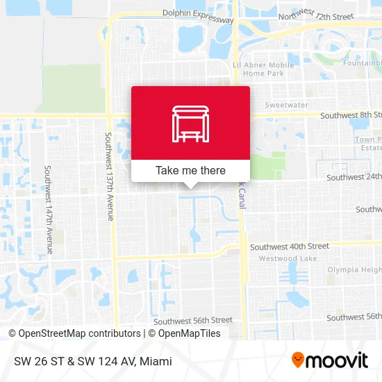 SW 26 ST & SW 124 AV map