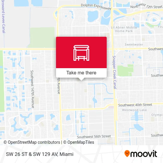 SW 26 ST & SW 129 AV map