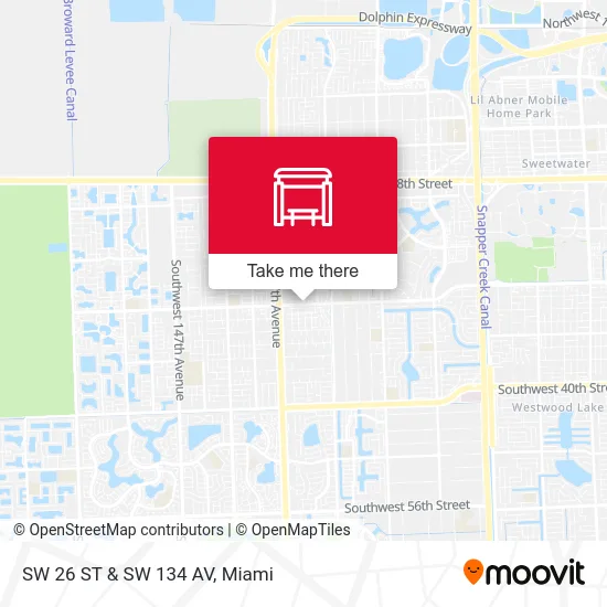 SW 26 ST & SW 134 AV map