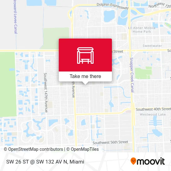 SW 26 ST @ SW 132 AV N map