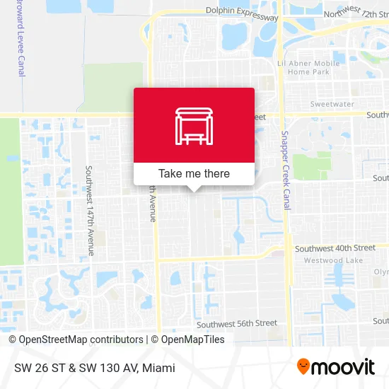 SW 26 ST & SW 130 AV map