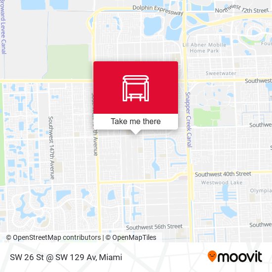 SW 26 St @ SW 129 Av map