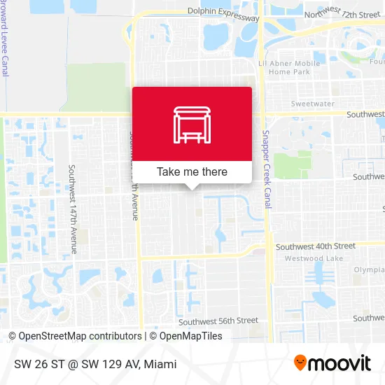 SW 26 ST @ SW 129 AV map