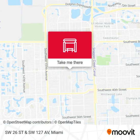 SW 26 ST & SW 127 AV map