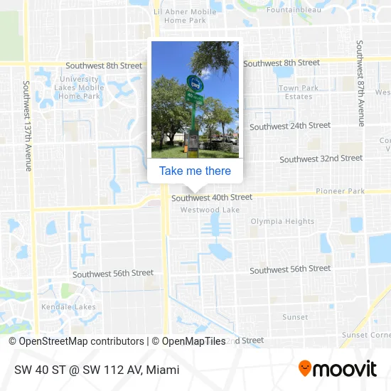 SW 40 ST @ SW 112 AV map