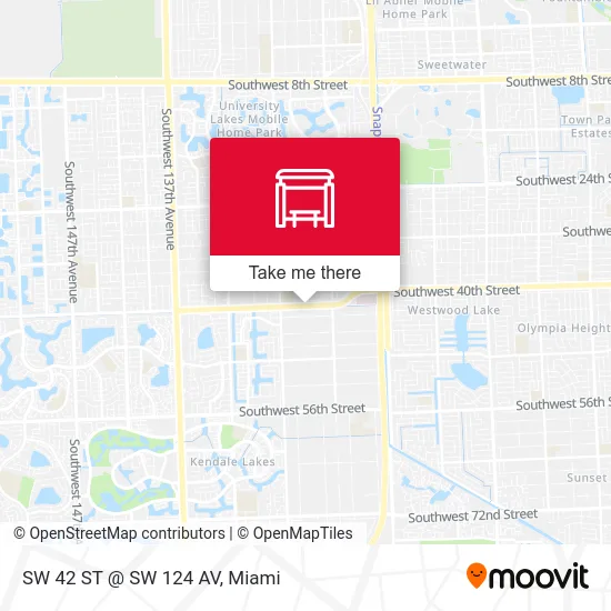 SW 42 ST @ SW 124 AV map