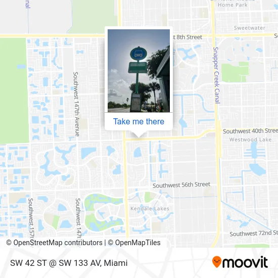 SW 42 ST @ SW 133 AV map