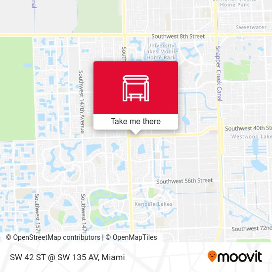 SW 42 ST @ SW 135 AV map