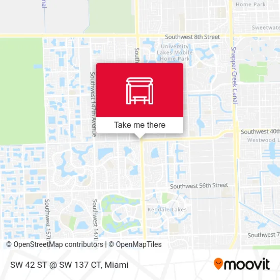 SW 42 ST @ SW 137 CT map