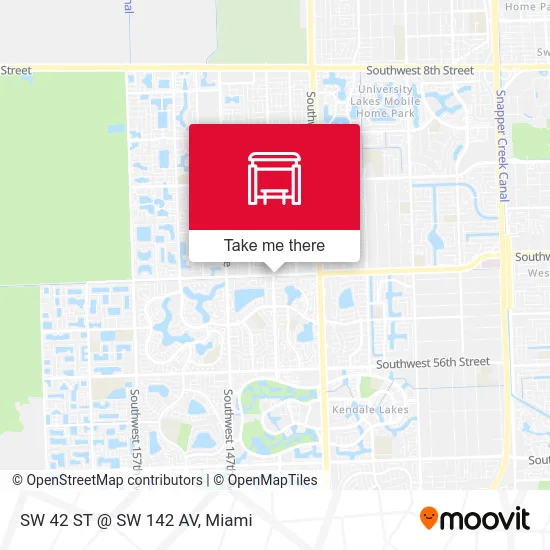 SW 42 ST @ SW 142 AV map