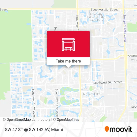 SW 47 ST @ SW 142 AV map