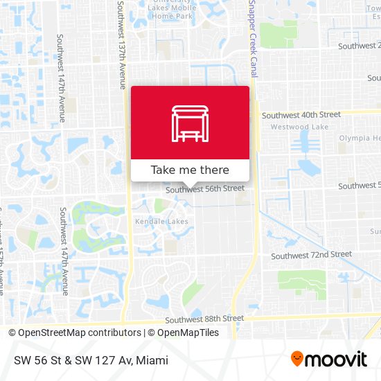 SW 56 St & SW 127 Av map