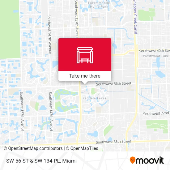 SW 56 ST & SW 134 PL map