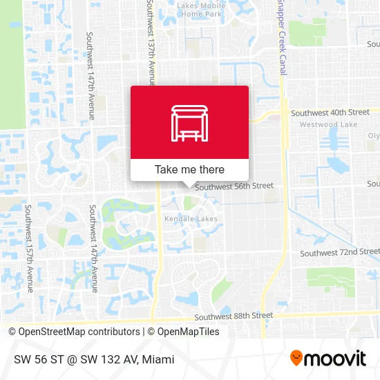 SW 56 ST @ SW 132 AV map